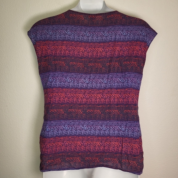 Patagonia Cap Sleve Half Button Blouse size 14 - Picture 2 of 6